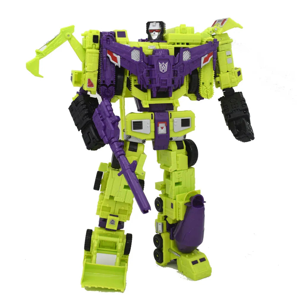 HZX 6In1 Devastator Haizhixing Transformation Toys Anime Action Figure KO G1 Robot Aircraft Engineering Vehicle Model  NO Box