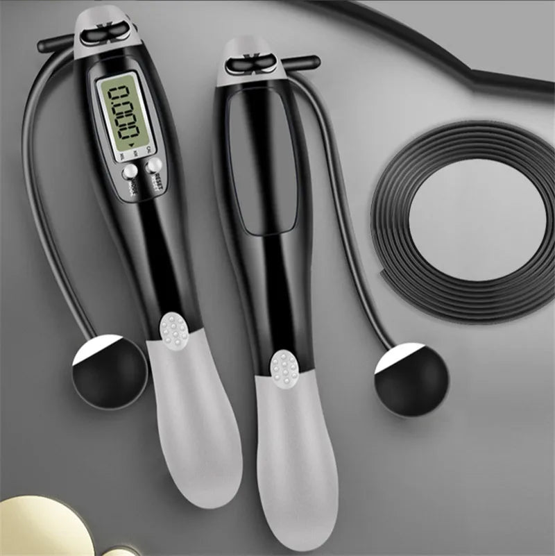 Cordless Electronic Skipping Rope Gym Fitness Crossfit Skipping Smart Jump Rope with LCD Screen Counting Speed Skipping Counter