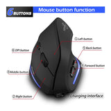 Lefon Wireless Vertical Mouse Ergonomic Mouse USB Rechargeable Optical Mice 2400DPI For PC Gaming Windows Mac Laptop PUBG LOL