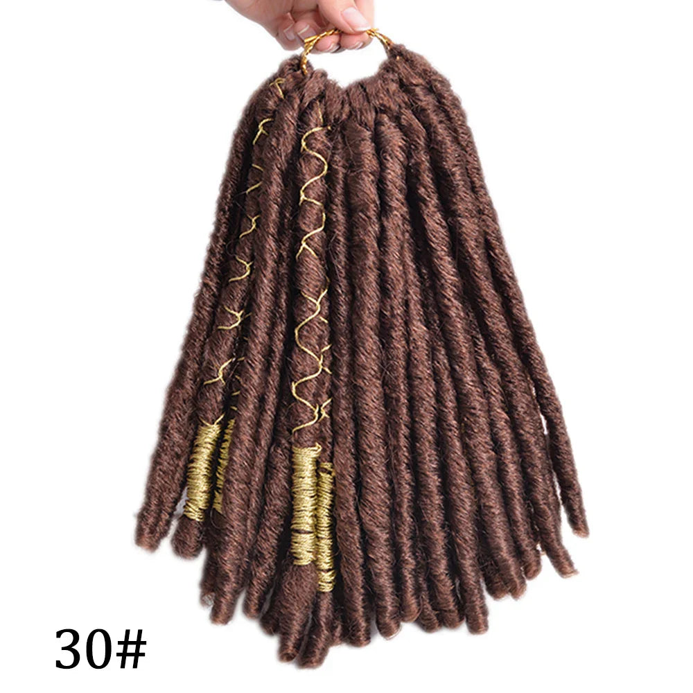 LUOYUDU Crochet Hair Dreadlocks Faux Locs Braiding Hair Extensions Synthetic Dreadlock Jumbo 10 inch 12 Strands Organic Hair