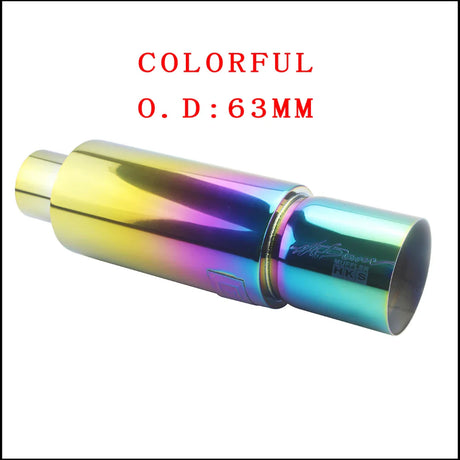 Car motorbike Exhaust systems Muffler Tip Universal Stainless steel ID 51MM 57MM 63MM outlet 90mm styling Silencer tail pipe