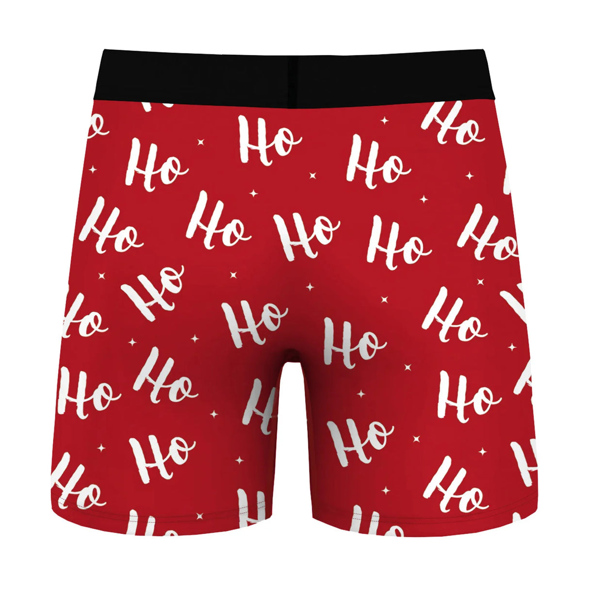 Mens Christmas Printed Shorts Underwear Mid Waist Elastic Waistband Boxer Briefs Shorts Breathable Underpants