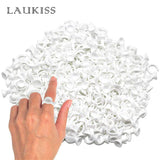 500/1000pcs Eyelashes Extension Glue Ring Disposable Adhesive Glue Holder False EyeLash Tattoo Pigment Pallet Makeup Tool