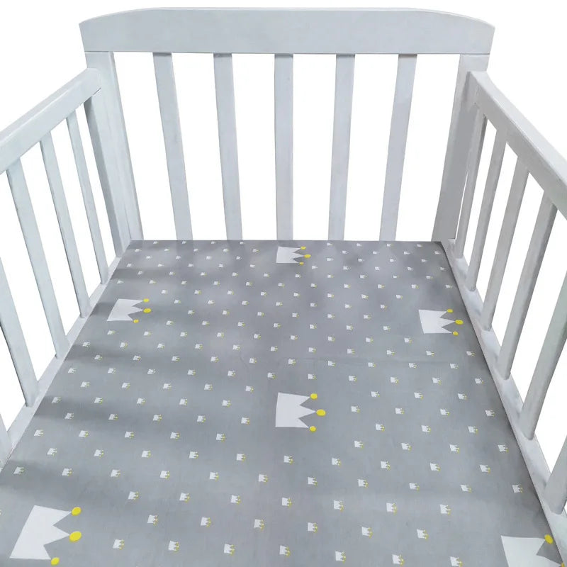 Ins Cotton Baby Toddler Fitted Crib Sheets Collection Crib Bedding Set for Children Mattress Cover Protector 9 Specifications