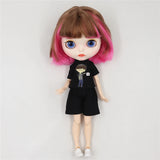 ICY DBS Blyth Doll 1/6 bjd pink and brown hair joint body 30cm girls gift anime nude doll