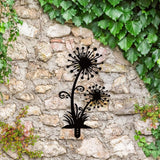 Creative Flower Sculpture Silhouette Garden Decor Outdoor Metal Art Iron Home Yard Wall Tree Figurines Hand Metal Crafts Statue