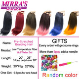 Braiding Hair Extensions Synthetic Hair for Braids Ombre Pre Stretched Jumbo Braids Hair Hot Water Setting Braid Mirra's Mirror