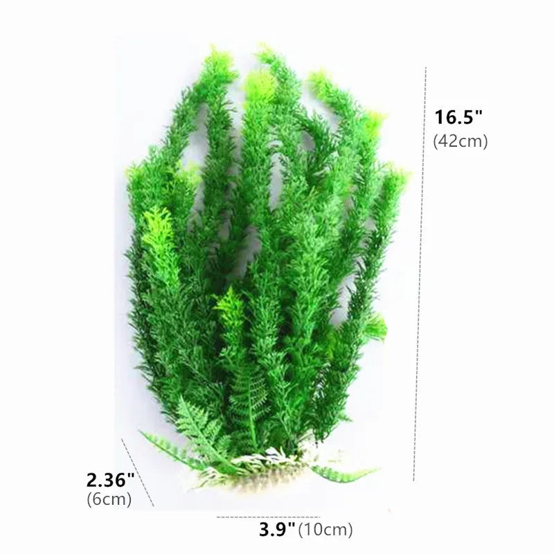 24-52cm Large Aquarium Plants Plastic Grass Fish Tank Decor Artificial Fake Water Plant Ornaments Aquarium Accessories