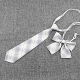 Hand-Made Necktie Bowtie Set High Quality Boy Girl School Suit Shirts Student Butterfly Striped Plaid 100%Cotton Accessory Trend