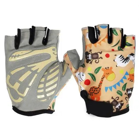 Stylish Half Finger Breathable Anti-slip For Sports Scooter Cycling Sporting Gloves Bike Gloves Children Protection Gloves