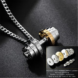 dumbbel necklace male Couple necklace pendant stainless steel Fitness necklace Barbell Sporty gifts for man jewelry for neck