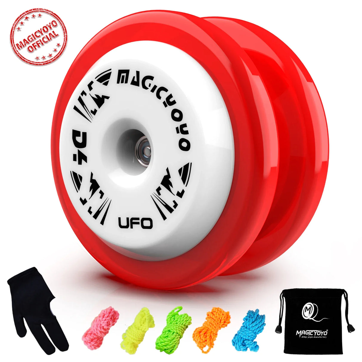 MAGICYOYO D4 UFO Responsive Yoyo, Professional Looping Yo Yo for Kits Beginner, Plastic Yo-Yo Great for 2A Tricks