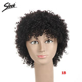 Sleek Natural Brazilian Afro Kinky Curly Human Hair Wigs F1B/33 Red 99J Short Machine Made Remy Human Hair Wigs For Black Women