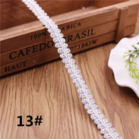 12mm Curve Cotton Lace Trim Centipede Braided Ribbon Fabric Handmade DIY Clothes Sewing  Lace Trim Supplies Craft Accessories