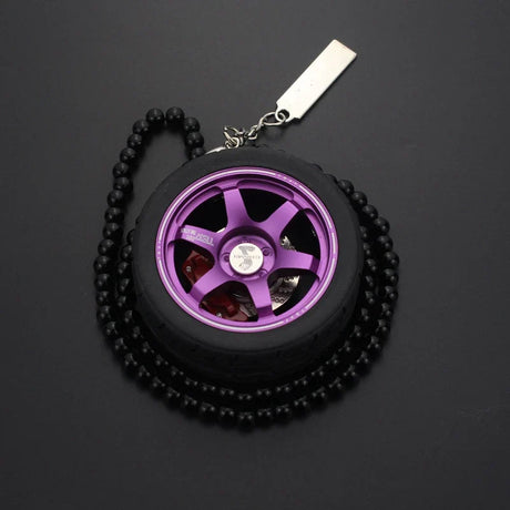 Auto Decoration Pendant For Car Wheel Keychain Car Rearview Mirror Hanging Ornament Keyring Pendant For Car Accessories Interior