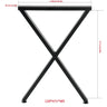 2pcs 40cm/71cm Wrought Iron Table Legs Metal X-Shape Furniture Legs Coffee Tables Stand Foot Sofa Desk Furniture Accessories