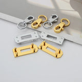 New Rectangle Eyelets Hanger Metal Lock for Bag Hardware Wholesale Fashion a Set of Locks Fitting Woman Handbag Bag Accessories