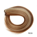 Straight Blonde Human Hair Weave Brazilian Remy Human Hair Weft Extensions 18-28" Highlight Ombre Human Hair Weft #613