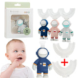 Baby Toothbrush Children 360 Degree U-shaped Children's Toothbrush With Cartoon Astronaut Handle Kids Teeth Oral Care Cleaning