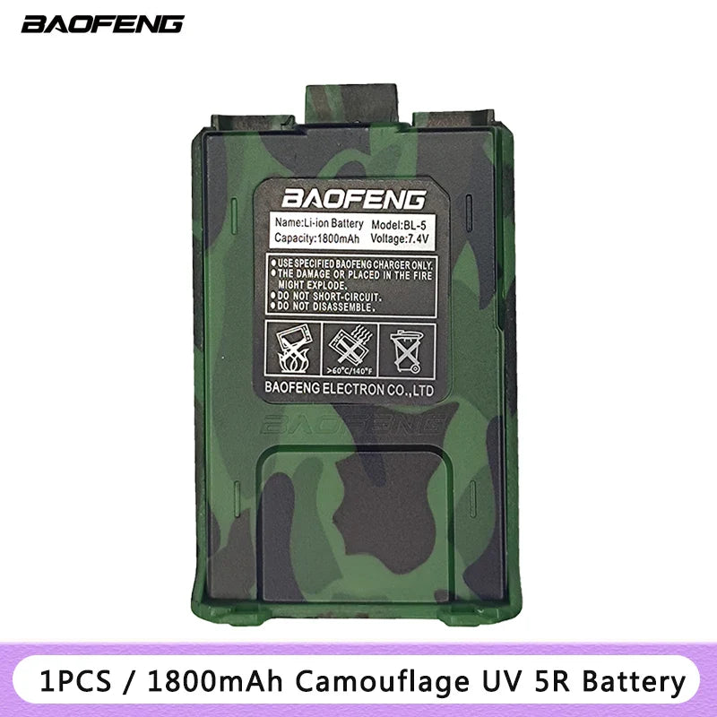 Baofeng BL-5 Battery for Walkie Talkie, Two Way Radio Accessories, Original, Optional, 1800 mAh, 3800mAh, UV-5R, UV5RE, UV5RA