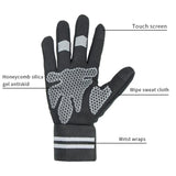 Gym Gloves Full Finger Weight Lifting Gloves With Wrist Support For Heavyweight Exercise Fitness Training Bodybuilding