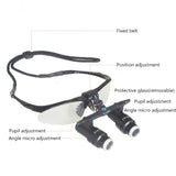 HD 4.0X 5.0X 6.0X Kepler Binocular Magnifier Loupes Pupil Distance Adjustable