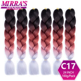 6 Bundles Jumbo Braiding Hair Extensions 24 Inch Synthetic Hair Braids for DIY Box Twist Crochet Hair Wholesale Drop Shipping