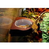 2pcs Mini Magnet Gecko Feeder Ledge Reptile Terrarium Decorative Feeding Bowl Food Holder Cup Gecko Natural Rock Look Ledge