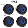 4PCS 12mm Hub 1/10 Tyre Wheel 120mm 125mm 130mm Monster Truck Tires Wheels Buggy RC Car Crawler Traxxas Scx10 Buggy