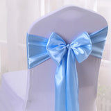 10/50/100pcs Satin Chair Sashes Wedding Chair Bow Knot Ribbon Tie For Party Hotel Event Banquet Birthday Decoration