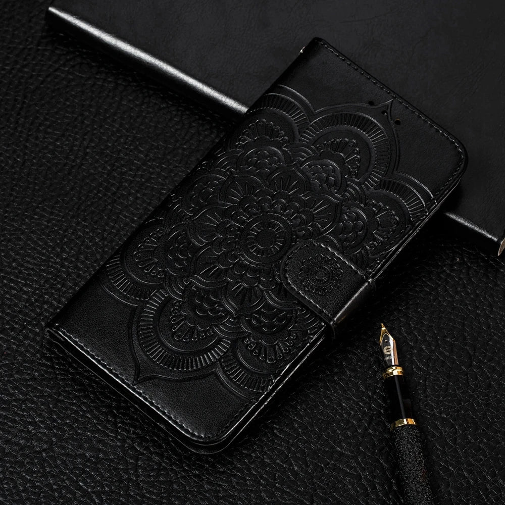 Flower pattern Flip Case For iPhone 11 Pro Max X XS Max XR 15 14 7 Plus 8 Plus 13 12 Mini SE 2020 Wallet Leather Phone Cover