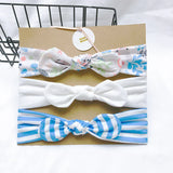 3pcs/lot Solid Nylon baby headband Bow Headbands For Cute Kids  Indian Turban Knot Rabbit Cotton Kids Hair Accessories