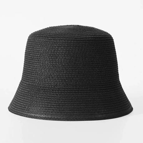 Summer Foldable Straw Sun Hat Women's Panama Boater Floppy Bucket Hat  Female Outing Visor Holiday Cool Hat Beach Weave Bob Caps