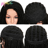 MAGIC 22Inch Synthetic Hair Wigs For Black Women Crochet Braids Twist Jumbo Dread Faux Locs Hairstyle Long Afro Brown Hair