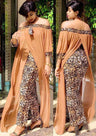 Autumn Sexy Leopard Printed Dashiki African Dresses for Women Party Half Sleeve Slash Neck Femme Robe