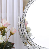 2024 New 2 Sides Makeup Mirror Stand Table Cosmetic Mirror Plastic Dresser Mirrors Tools