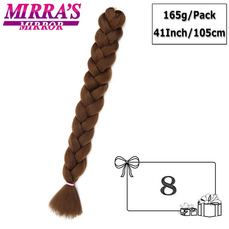 82 Inch Jumbo Box Braids Extensions Afro Synthetic Braiding Hair Ombre Hair for Twist Braid Support Wholesale Mirra’s Mirror