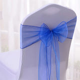 50/100pcs High Quality Sash Organza Chair Sashes Wedding Chair Knot Decoration Chairs Bow band Belt Ties For Banquet Weddings