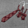 Hand-Made Necktie Bowtie Set High Quality Boy Girl School Suit Shirts Student Butterfly Striped Plaid 100%Cotton Accessory Trend