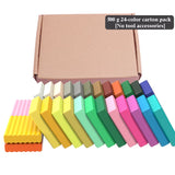 32 Color 3D Clay Plasticine Portable Box New Clay Creative Puzzle Tool Set Polymer Modeling Clay Oven Bake Clay 24pc Clay Mold