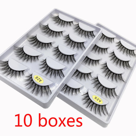 50/100 Pairs False Eyelashes Wholesale Fluffy Long Lashes Natural Makeup Tools Eye Lashes Bulk Faux Mink Lashes maquiagem