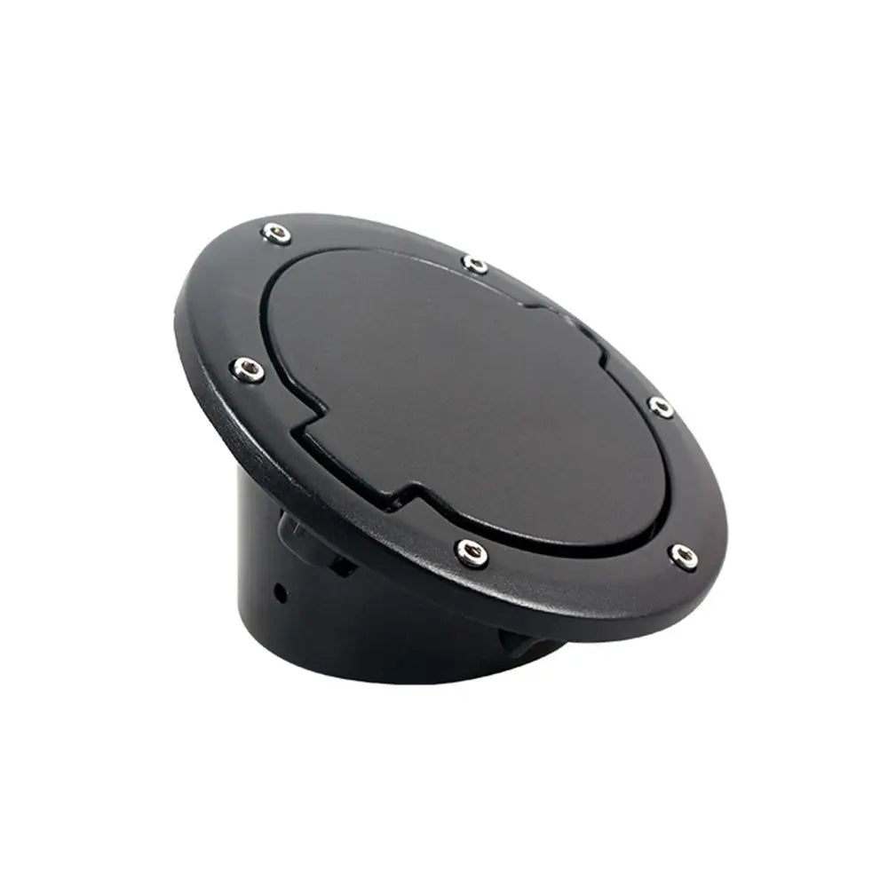 Fuel Tank Cap Cover Auto Car Aluminum Alloy ABS Fuel Door Gas Lid Tank Cap Cover Black for Jeep Wrangler JK JKU 2007-2018