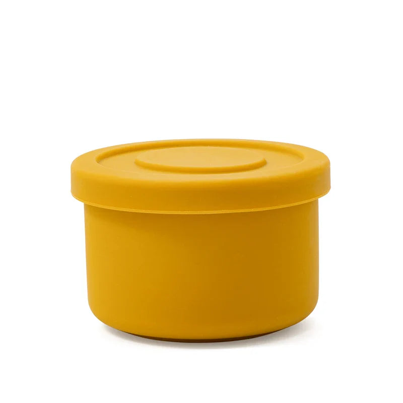 Baby Silicone Feeidng Solid Food Storage Box Kitchen Bento Round Bowl Microwave Heating Dishes Plates Children's Tableware