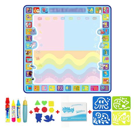 Coolplay Magic Water Drawing Mat Doodle Mat & Pens Baby Play Mat  Rug Montessori Toys Painting Board Educational Toys for Kids