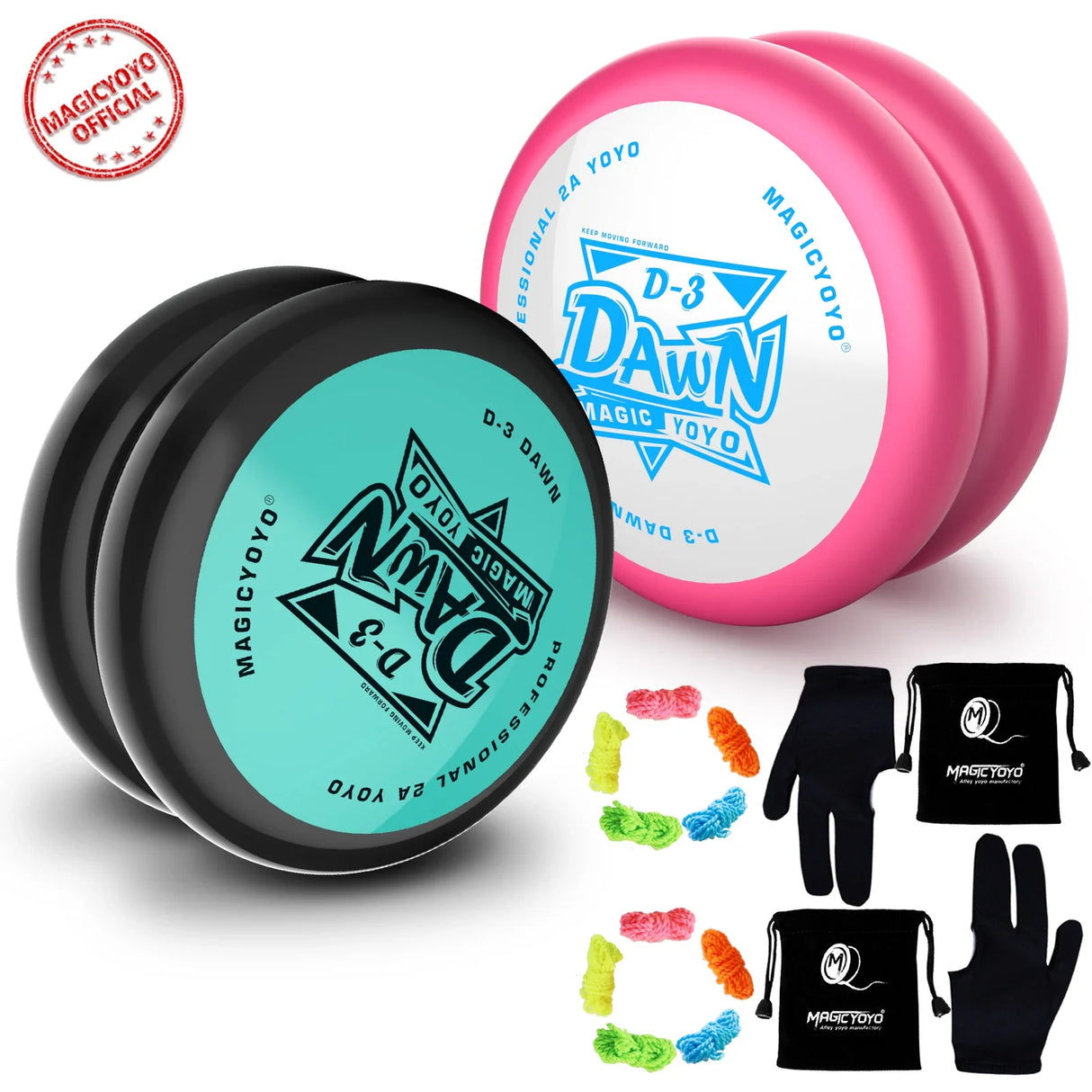 MAGICYOYO Looping Yoyo D3 , Plastic Responsive Yoyo with 6 Strings, 1 Yo-Yo Glove, 1 Yo Yo Bag