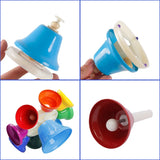 8-Note Hand Bell Children Music Toy Rainbow Percussion Instrument Set 8-Tone Bell Rotating Rattle Beginner Educational Toy Gift