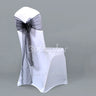 25pcs Sheer Organza Chair Sashes Bow Cover Band Bridal Shower Chair Design Wedding Party Banquet Decoration