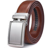 Men's Leather Ratchet Belt with Automatic Buckle 3.5CM Wide Adjustable Dress