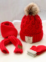 Three piece children&#39;s hat and scarf autumn/winter warm knit hat baby boy girl baby wool knit hat tide Cute fashion hat