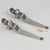 A Pair Stainless Steel Specimen Presser Holder Slides Clips for Biological Microscope Accessories Parts 5.5 cm -8.5cm